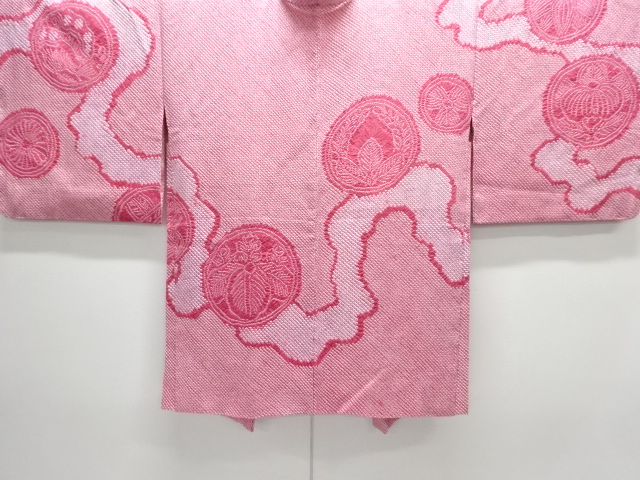 JAPANESE HAORI / UNUSED / ALL SHIBORI / FAMILY CREST